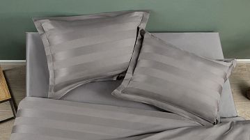 Комплект постельного белья Stripe, цвет: Антрацит