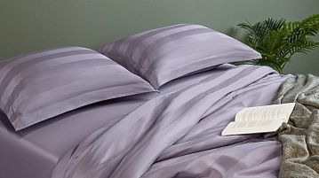 Комплект постельного белья Stripe, цвет: Лилово-голубой